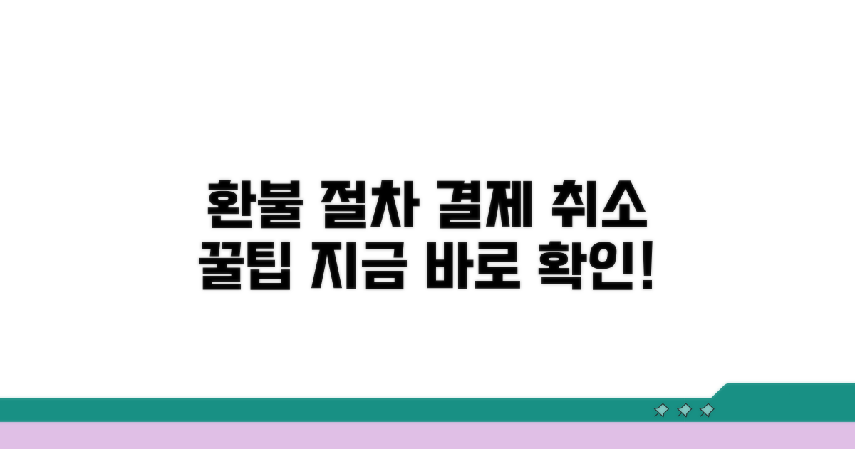 결제 해지 환불 절차 상세 안내