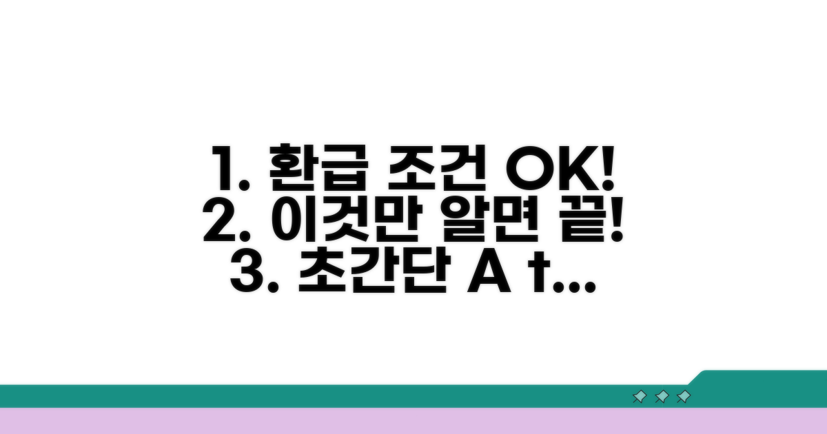 환급 조건, 이것만 알면 끝