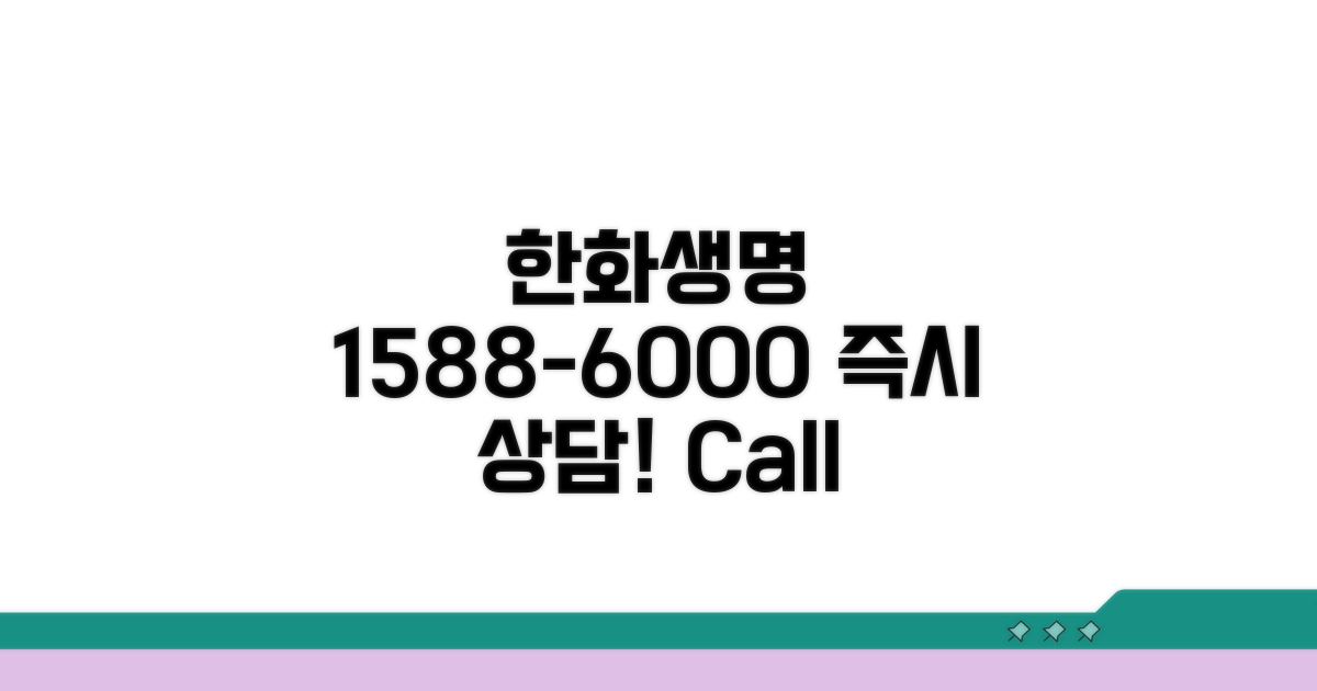 한화생명 1588-6000 전화 상담