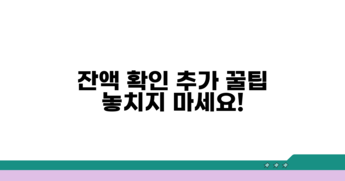 잔액 확인 및 추가 팁