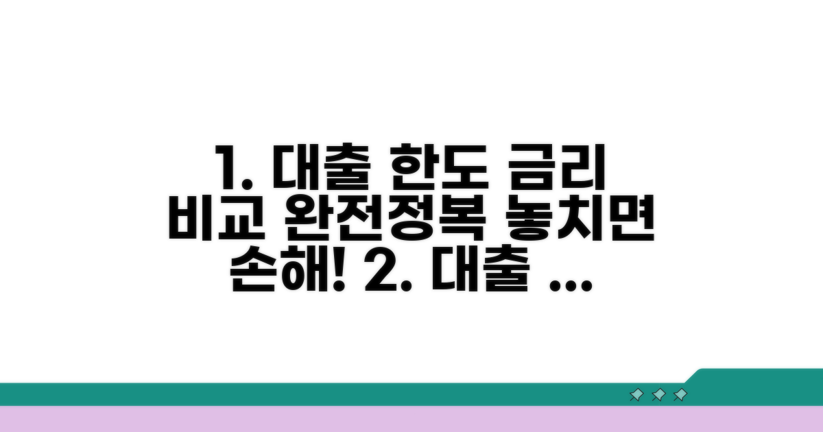 대출 한도와 금리 비교 완벽 정리