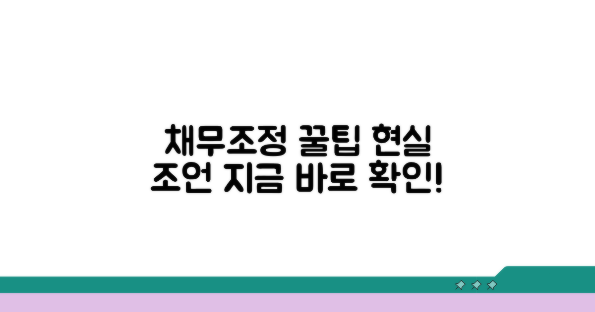 채무조정 현실적 조언과 꿀팁