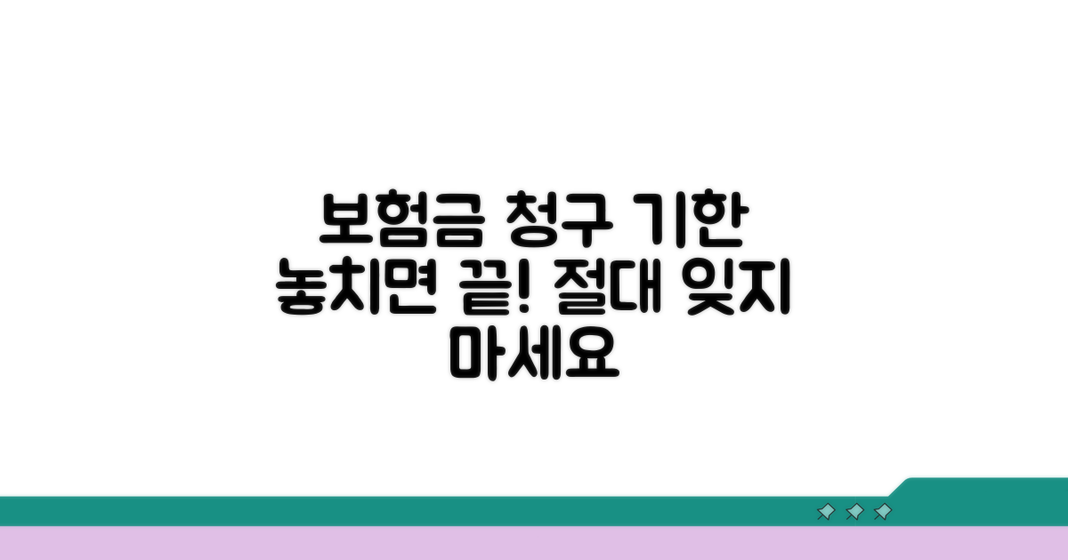 보험금 청구, 기한 놓치면 절대 안 되는 이유