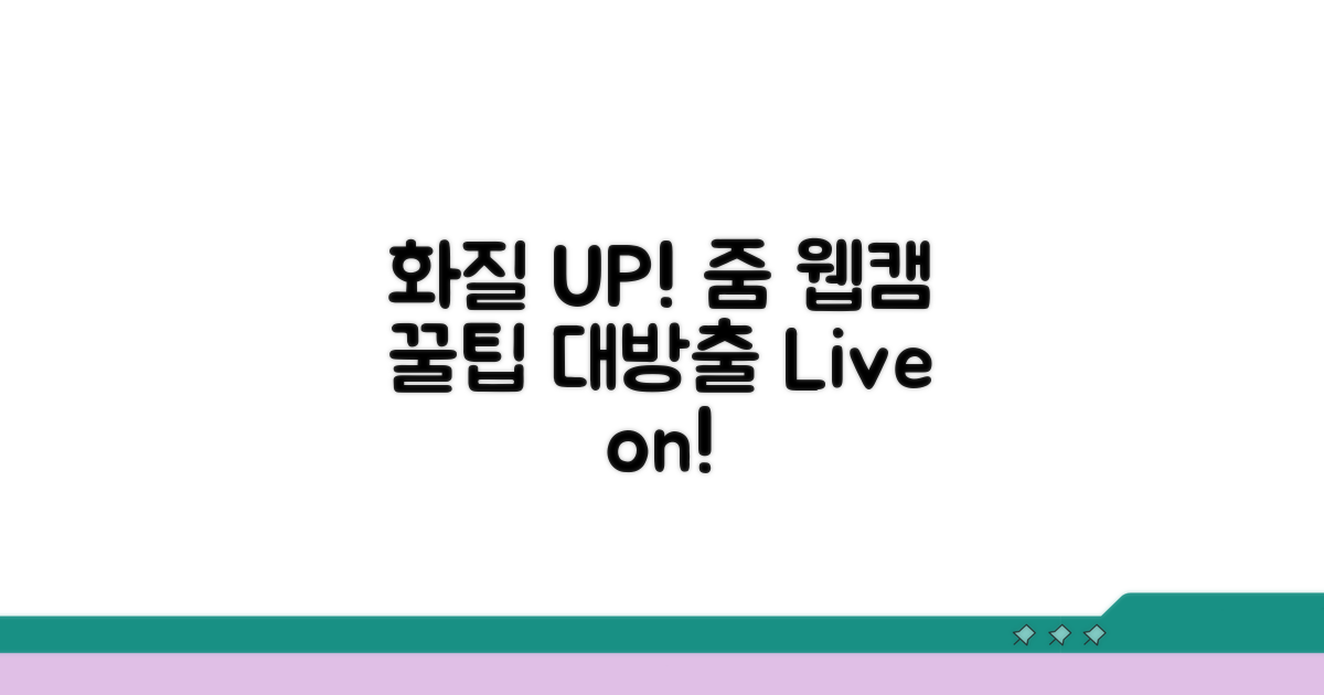 화질 UP! 줌 웹캠 활용 꿀팁