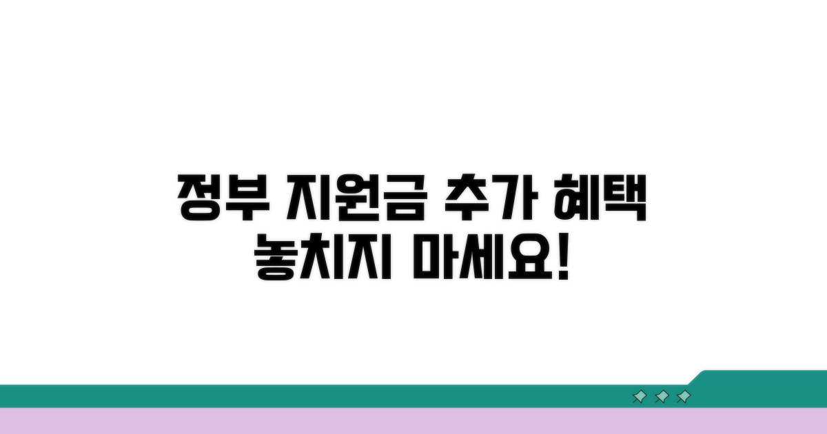 정부 지원금과 추가 혜택 활용