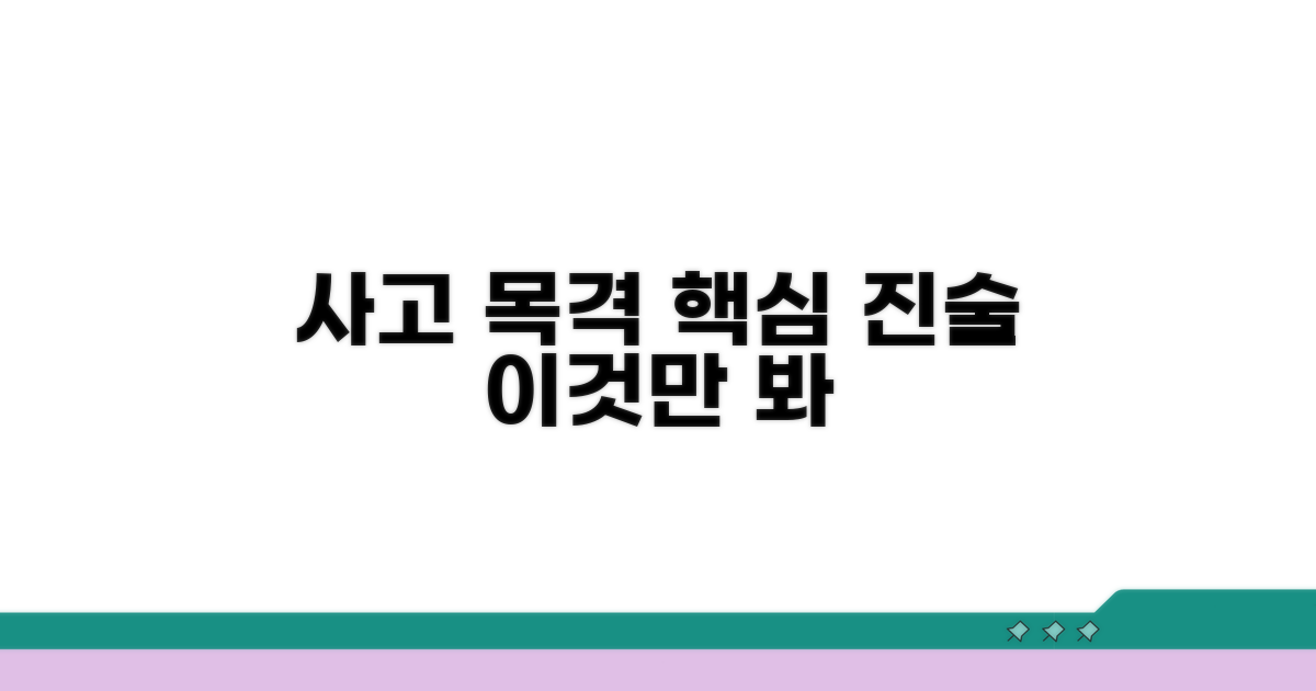 사고 목격자 진술서, 핵심 파악