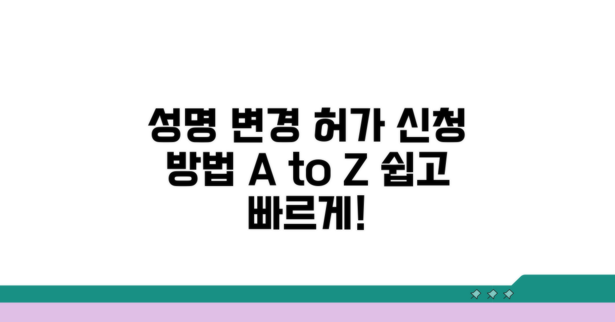 성명 변경 허가 신청 방법