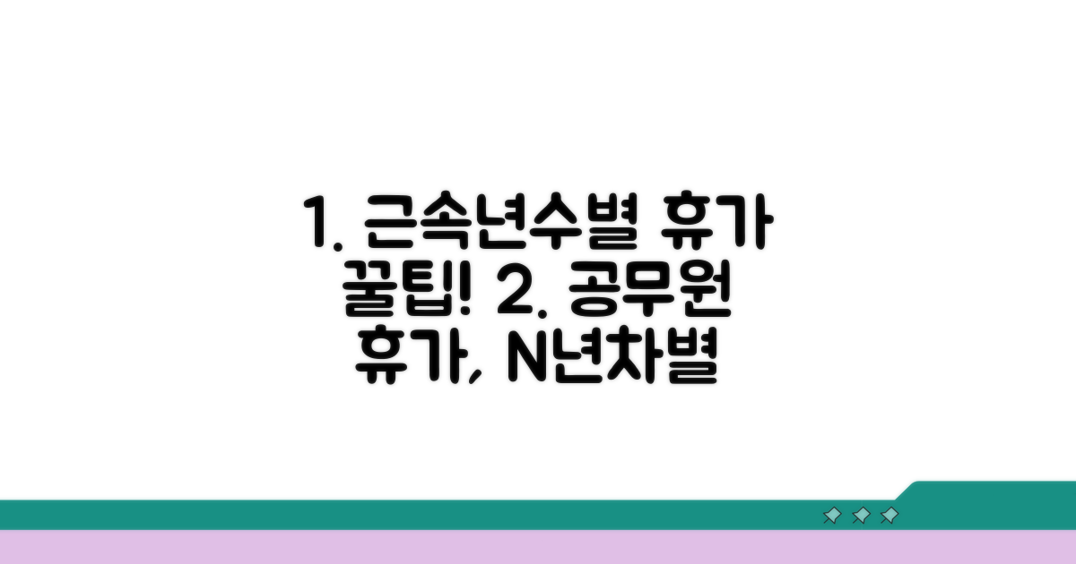 근속년수별 공무원 휴가 알아보기