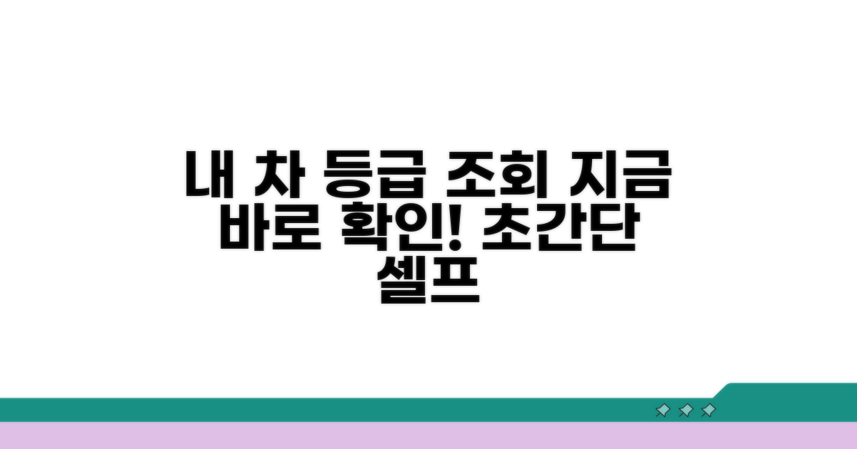 내 차 등급 조회, 직접 해보기
