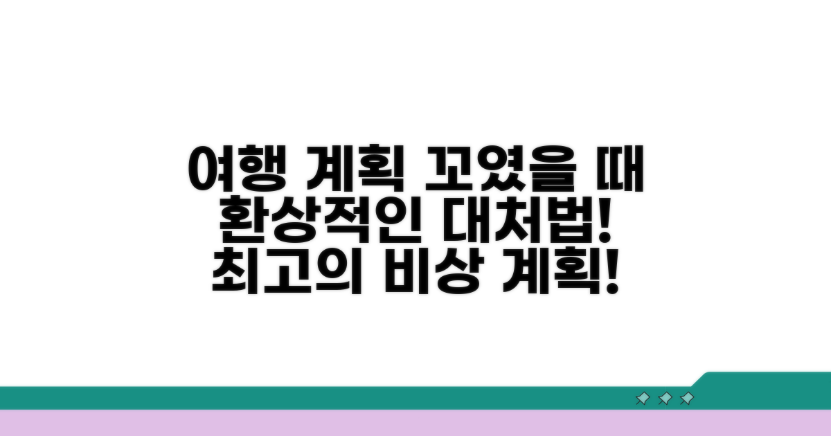 여행 계획 변경, 현명한 대처