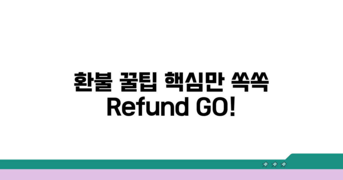 환불받는 법, 핵심만 쏙쏙