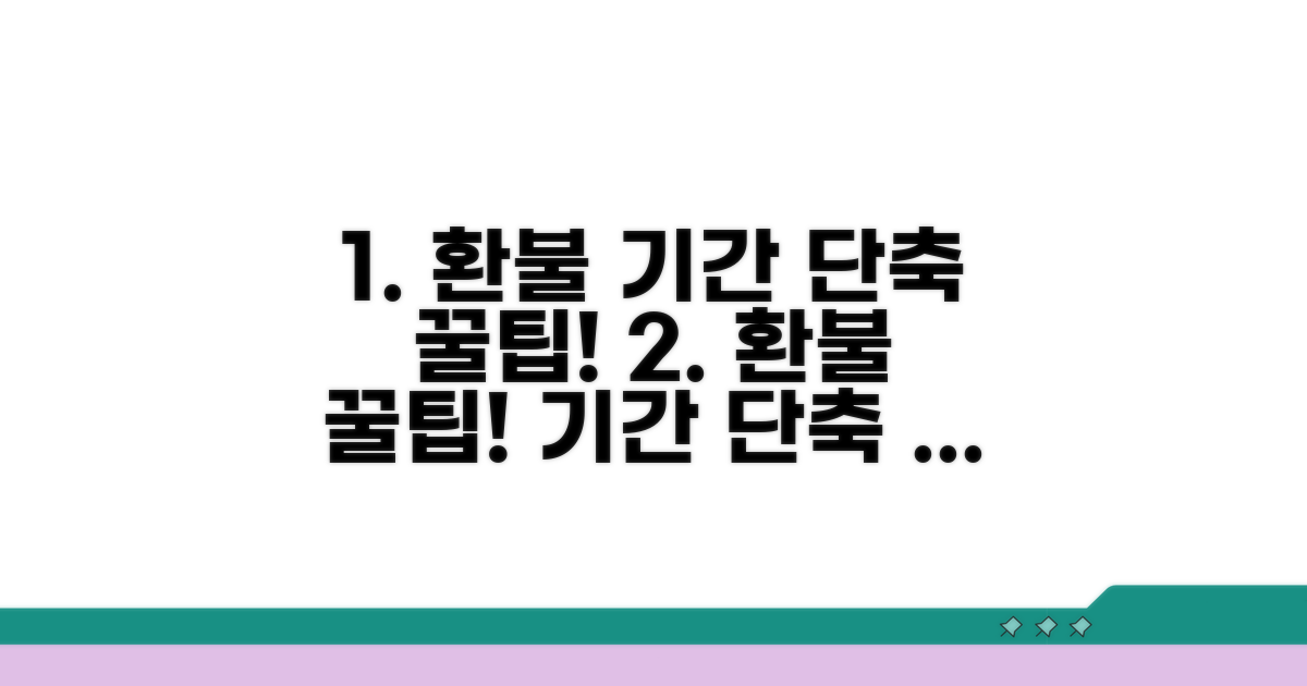환불 기간 단축 꿀팁 모음
