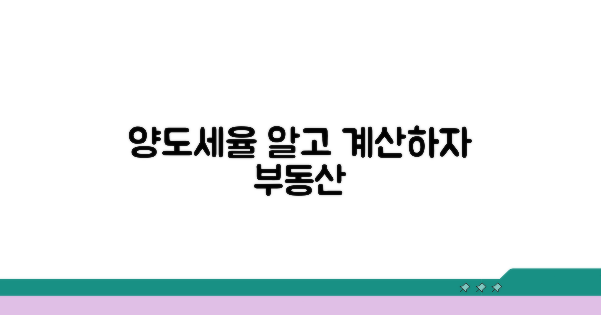 부동산 양도세율 기준과 계산