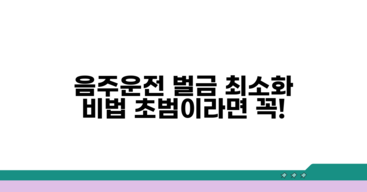 초범 음주운전 벌금 최소화 방법