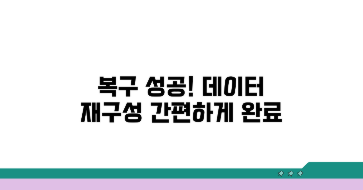 데이터 복구를 위한 재구성 절차