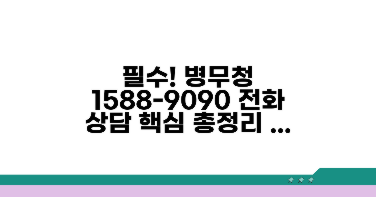 1588-9090 병무청 전화 상담 총정리
