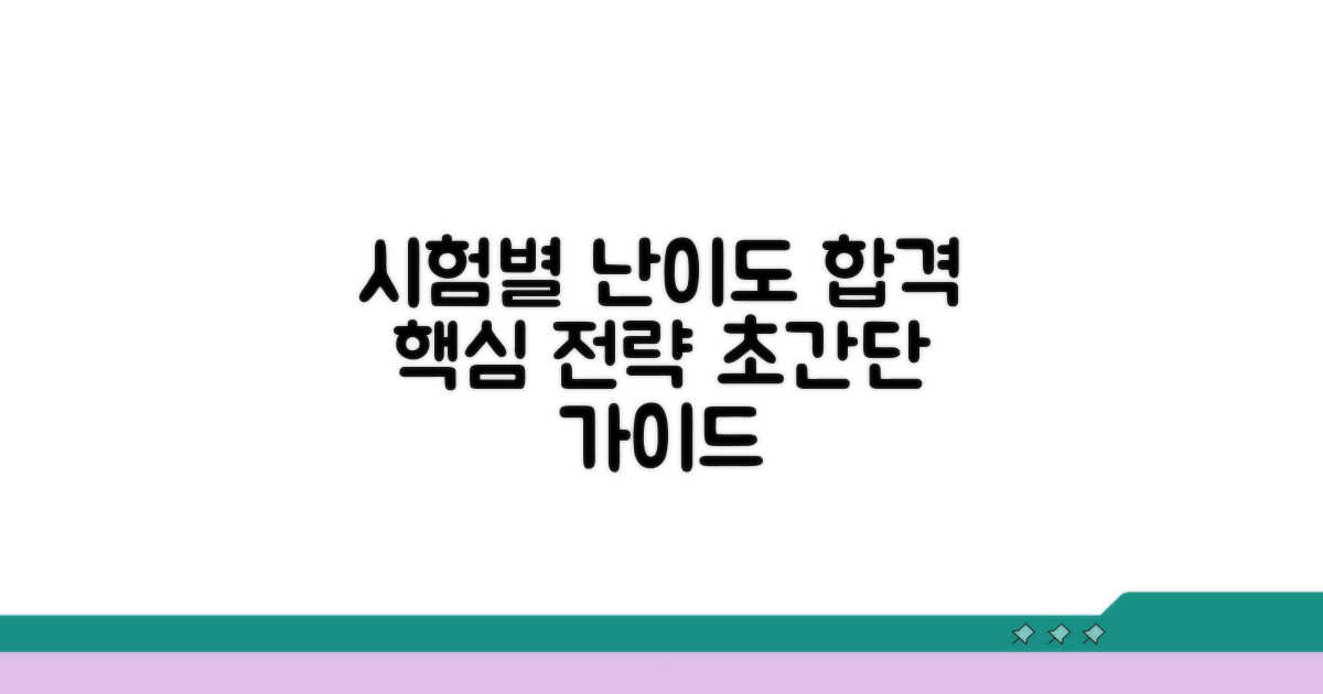 시험 종류별 난이도와 합격 전략