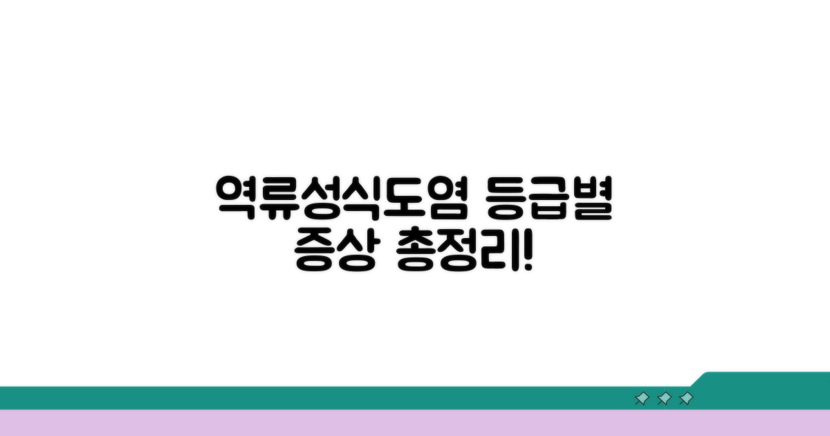 역류성식도염 등급별 특징 비교