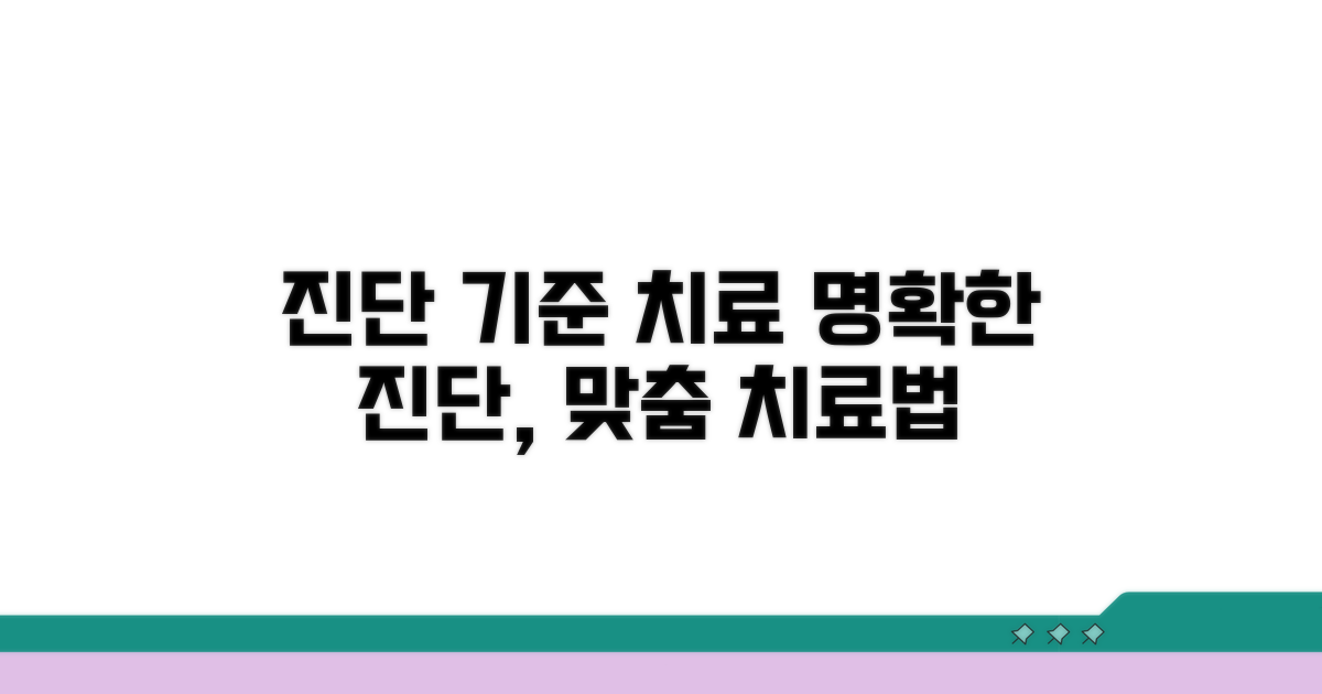 진단 기준과 치료 연관성