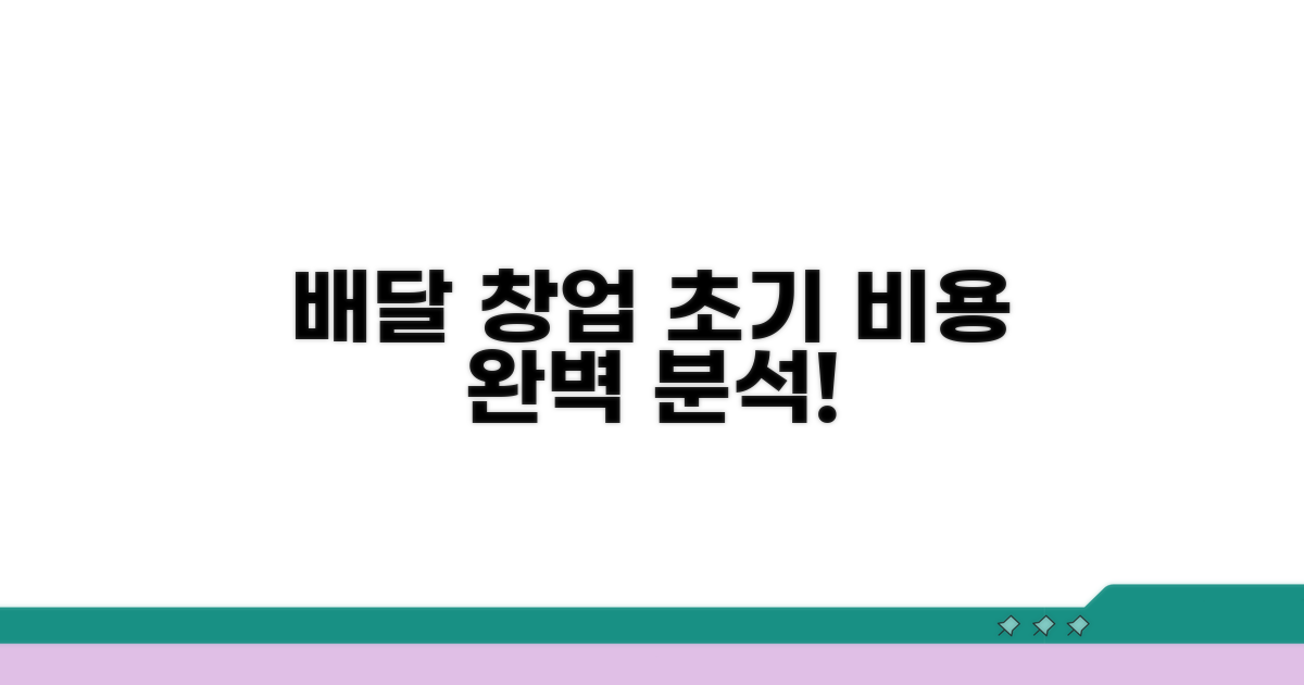 배달 창업, 초기 비용 완벽 분석