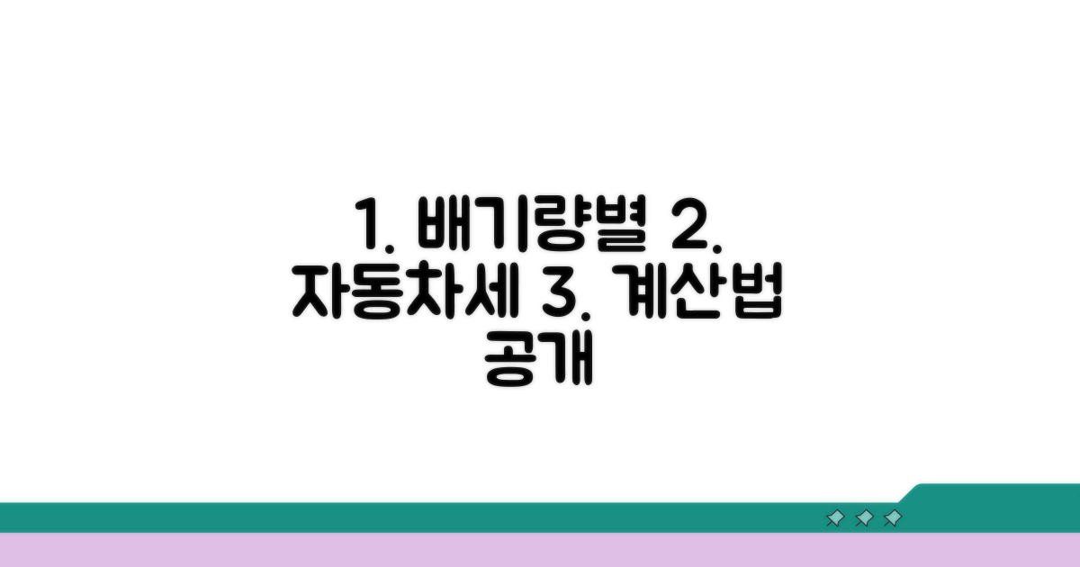 배기량별 자동차세 계산법 공개
