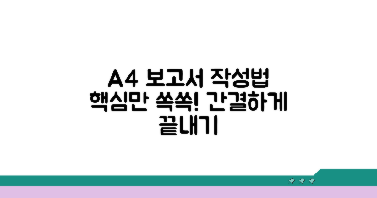 핵심만 담는 A4 보고서 구성법