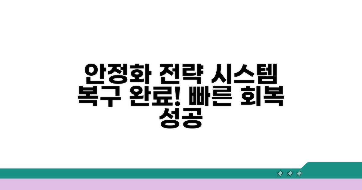 문제 해결 후 시스템 안정화 전략