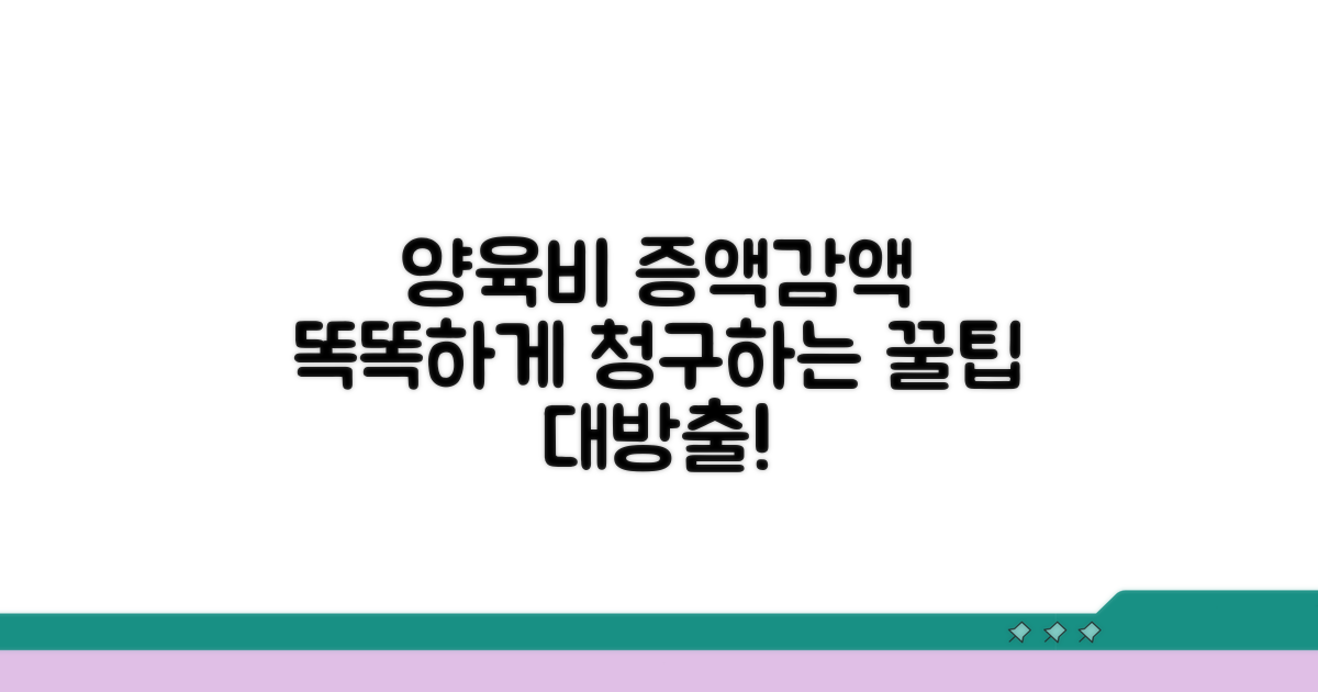 양육비 증액 및 감액 청구 활용 팁