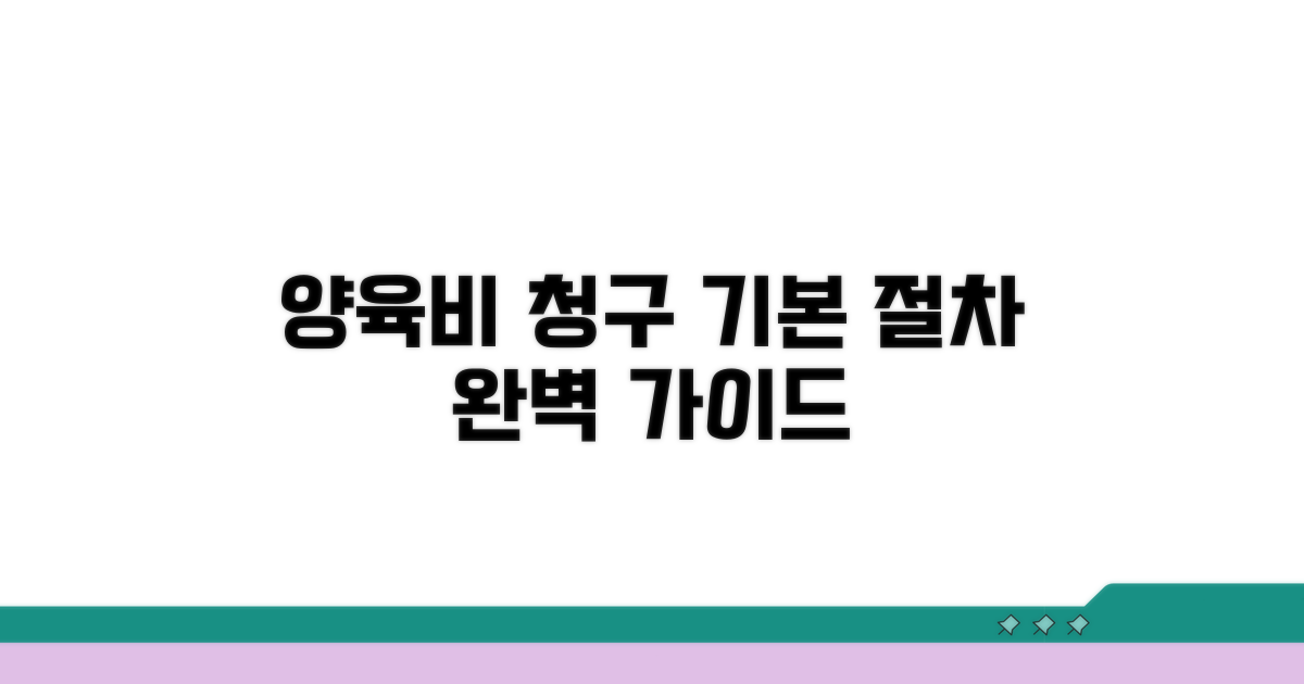 양육비 청구 기본 절차 안내