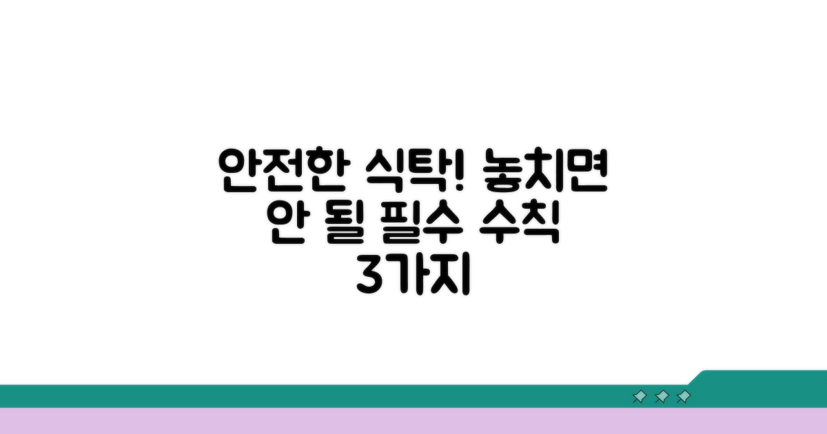 안전한 식품을 위한 주의사항