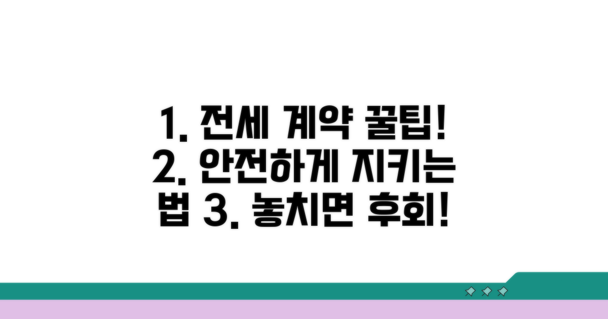 안전한 전세 계약 꿀팁 모음