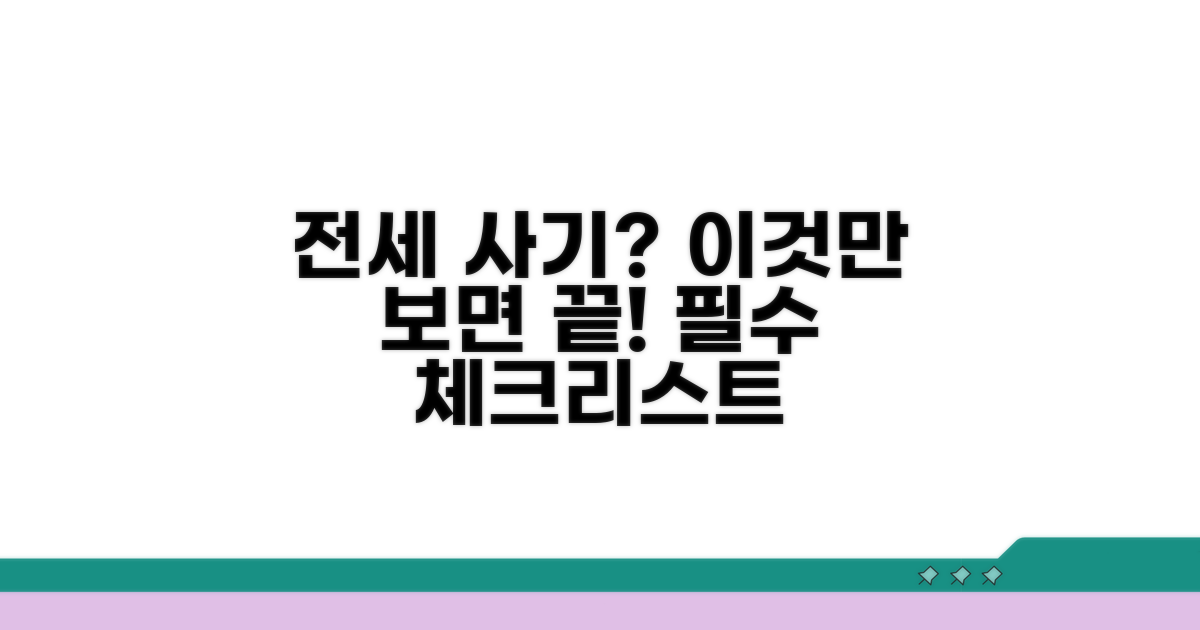 전세 사기 판별 핵심 체크리스트