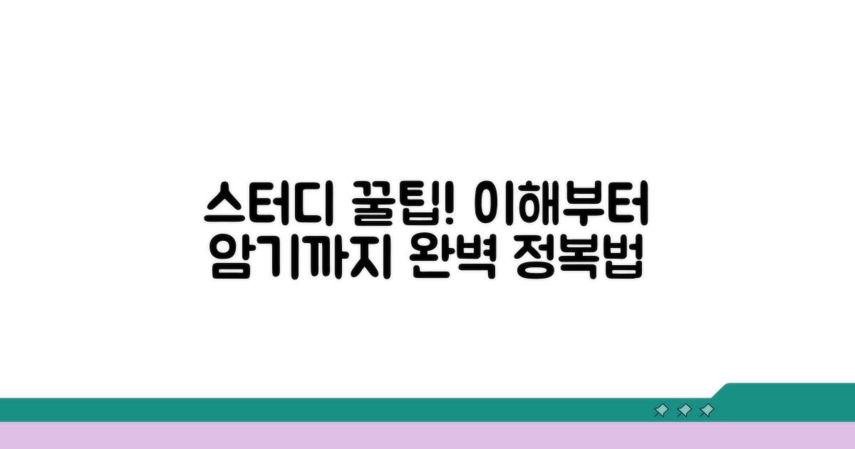 공부법: 이해부터 암기까지 단계별