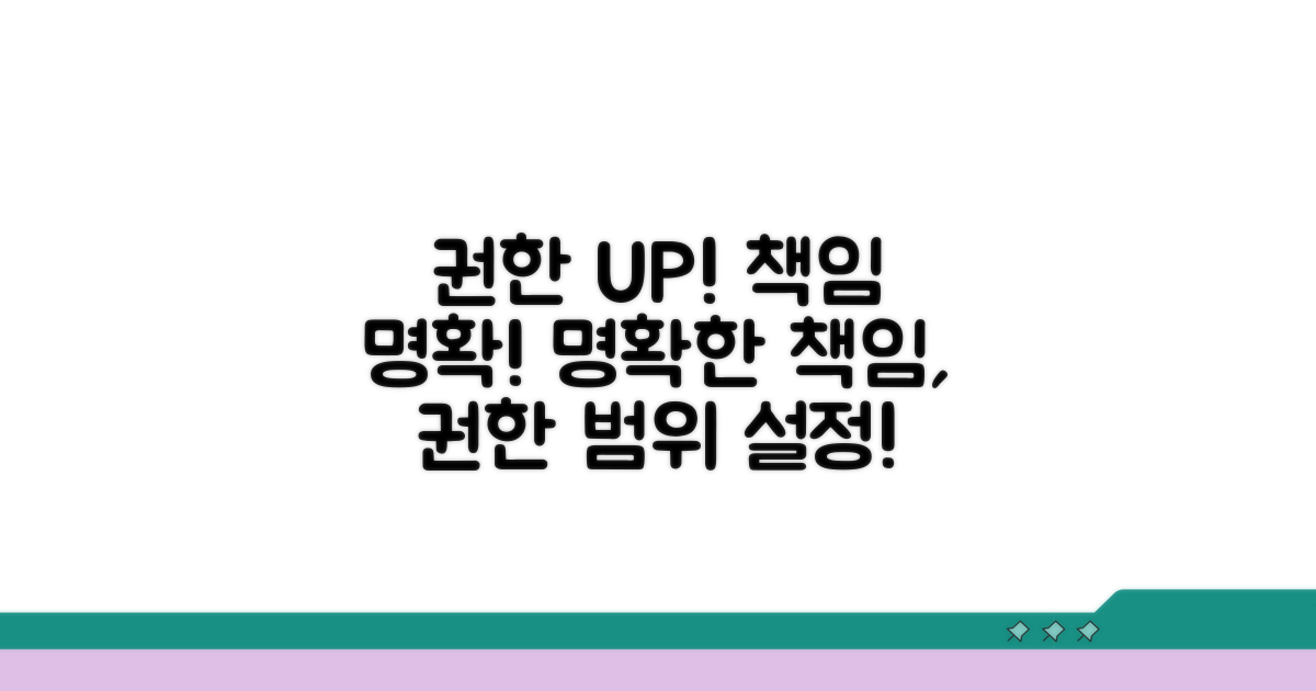 권한 범위 설정 및 명확한 책임