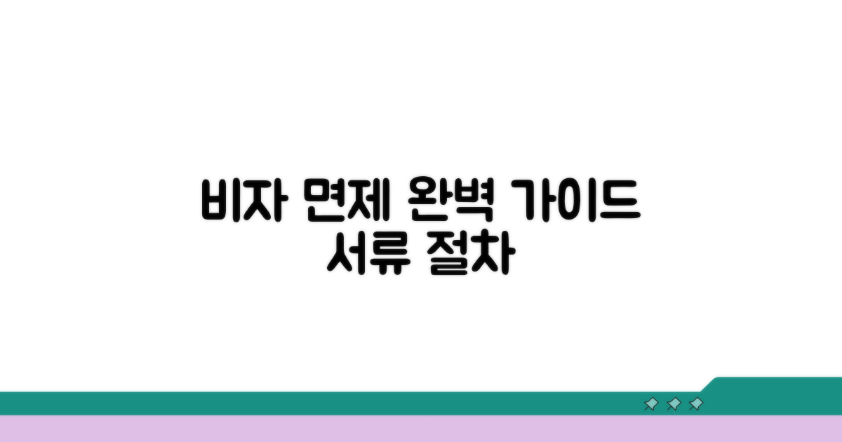 비자 면제 신청 절차 및 필요 서류