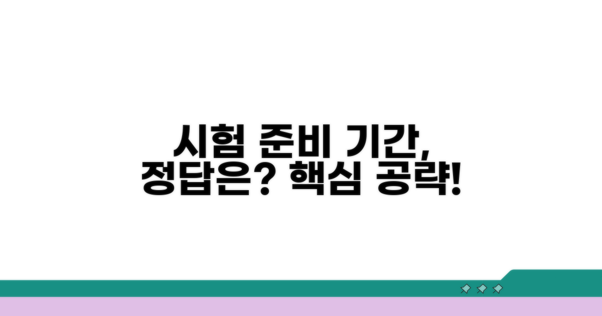 시험 준비 기간, 얼마면 될까?