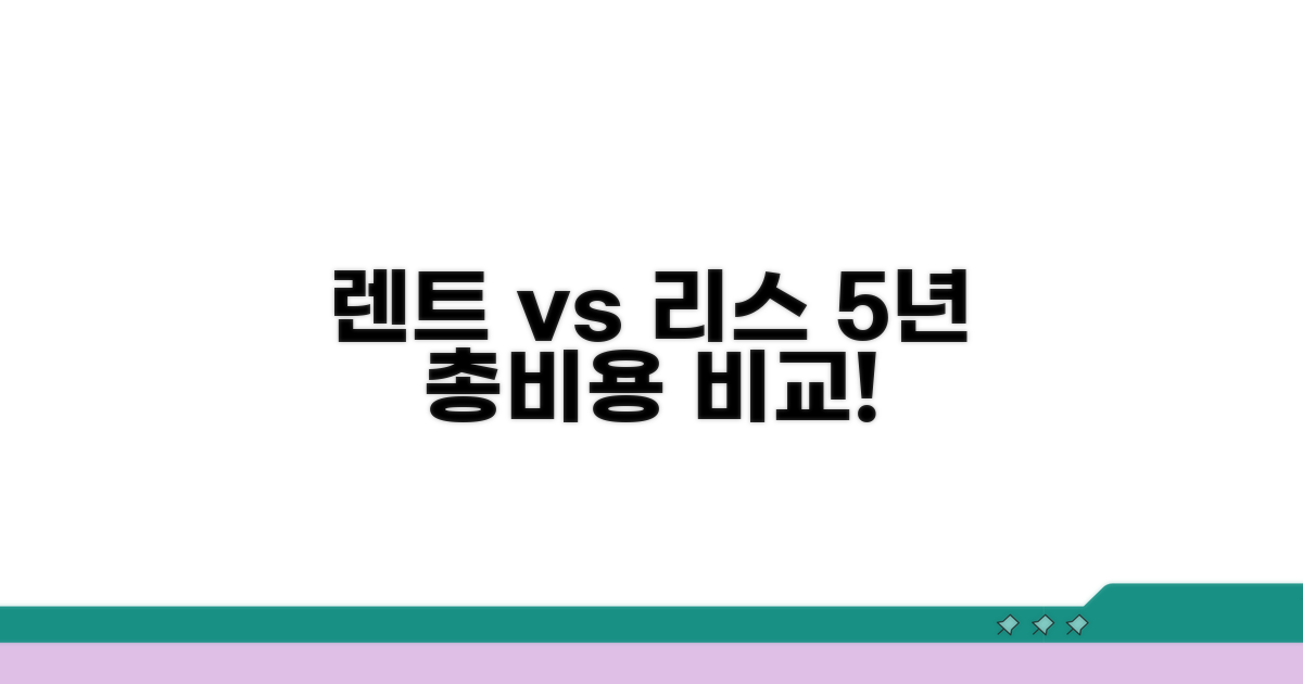 렌트 vs 리스 5년 총비용 비교