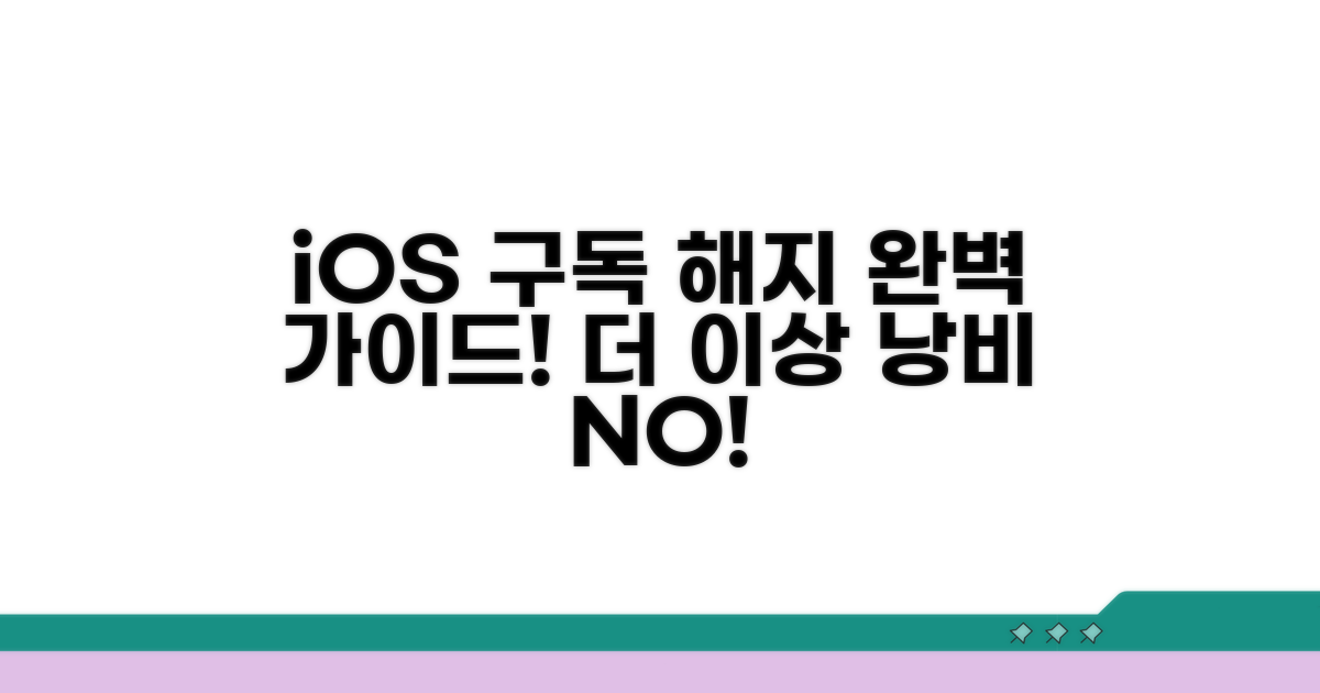 iOS 앱 구독 해지, 총정리 가이드