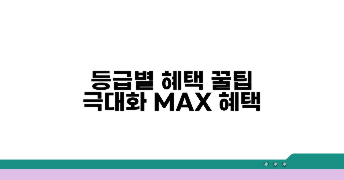 등급별 혜택 극대화 꿀팁