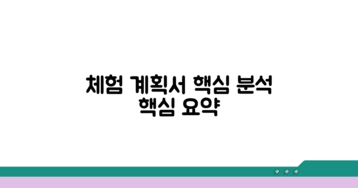 체험 계획서, 핵심 정보 분석