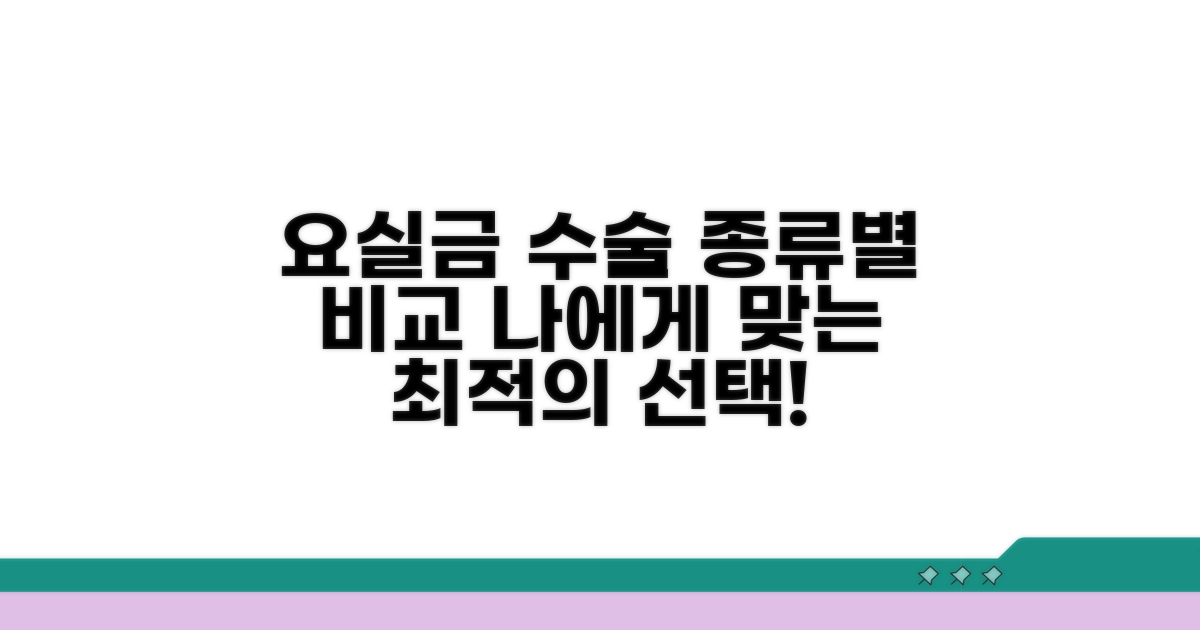 요실금 수술 종류별 특징 비교