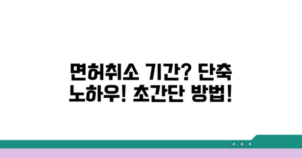 면허취소 기간 단축 노하우