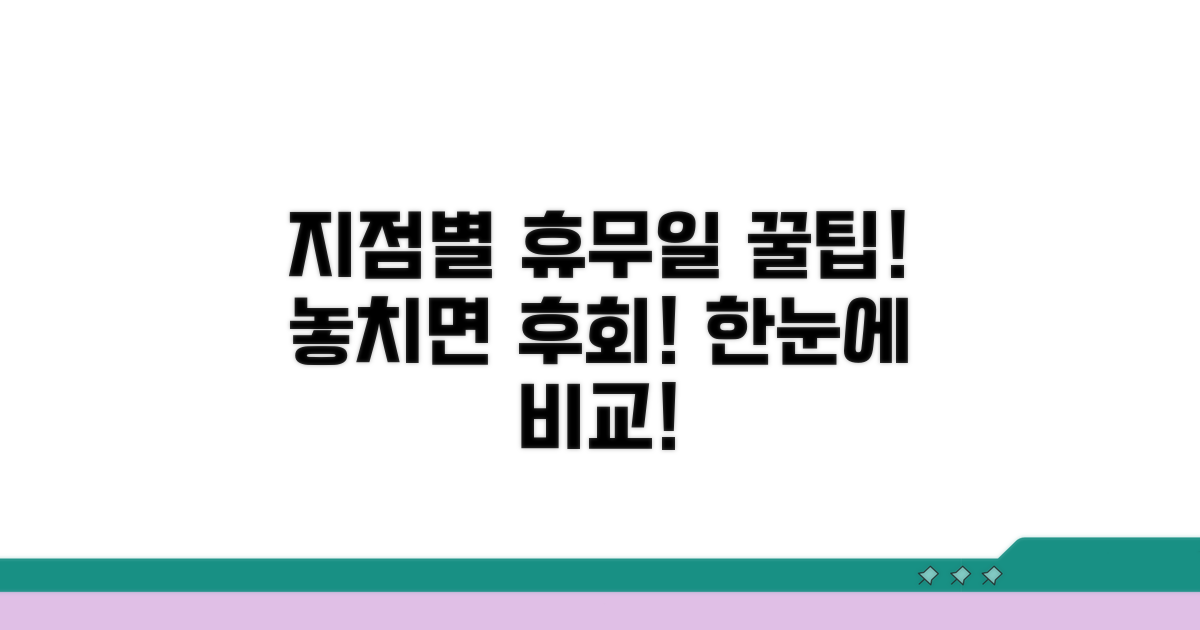 지점별 휴무일 비교 분석