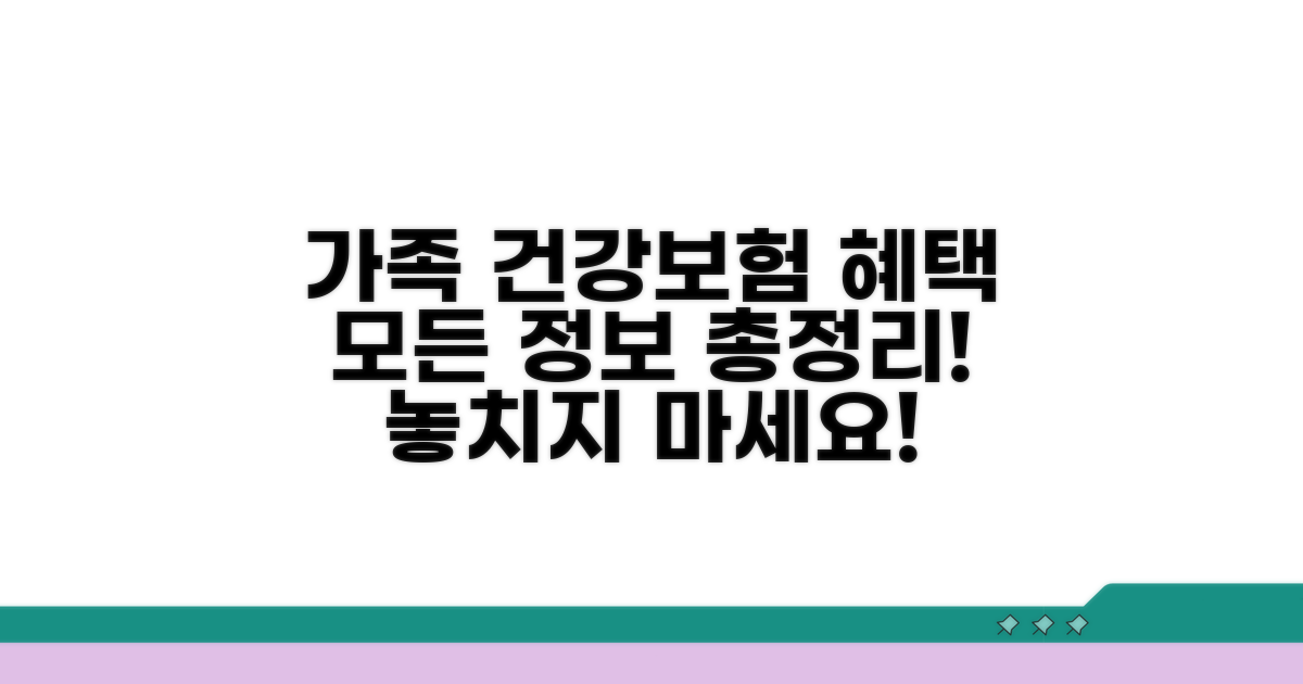 가족 건강보험 혜택 총정리