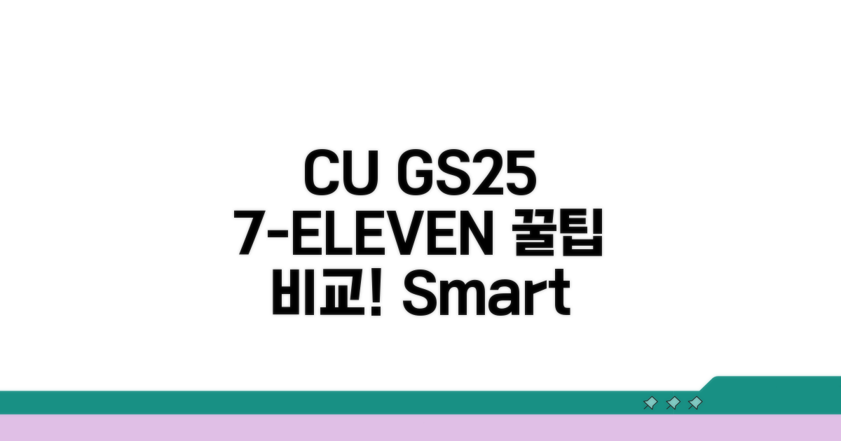 CU, GS25, 세븐일레븐 사용법 비교