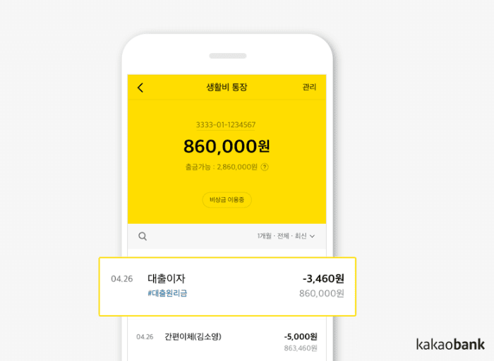 카카오뱅크 비상금대출