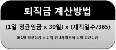 퇴직금 계산 방법