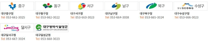 대구광역시 8지역