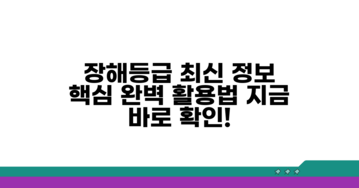 최신 장해등급 정보 활용