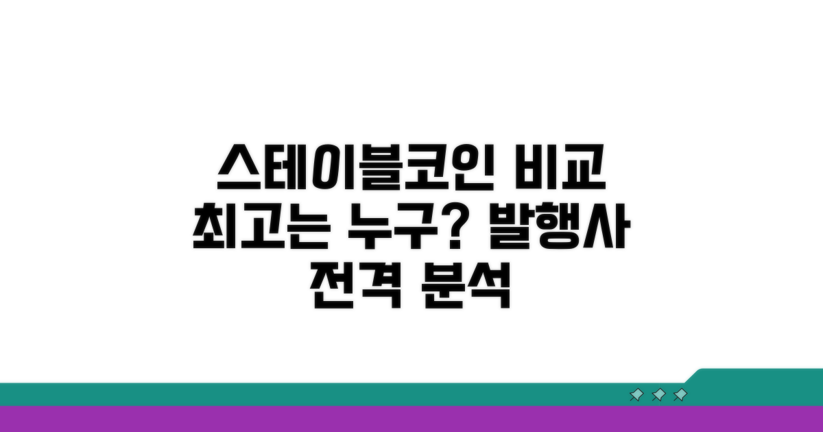 스테이블코인 발행사 비교 분석